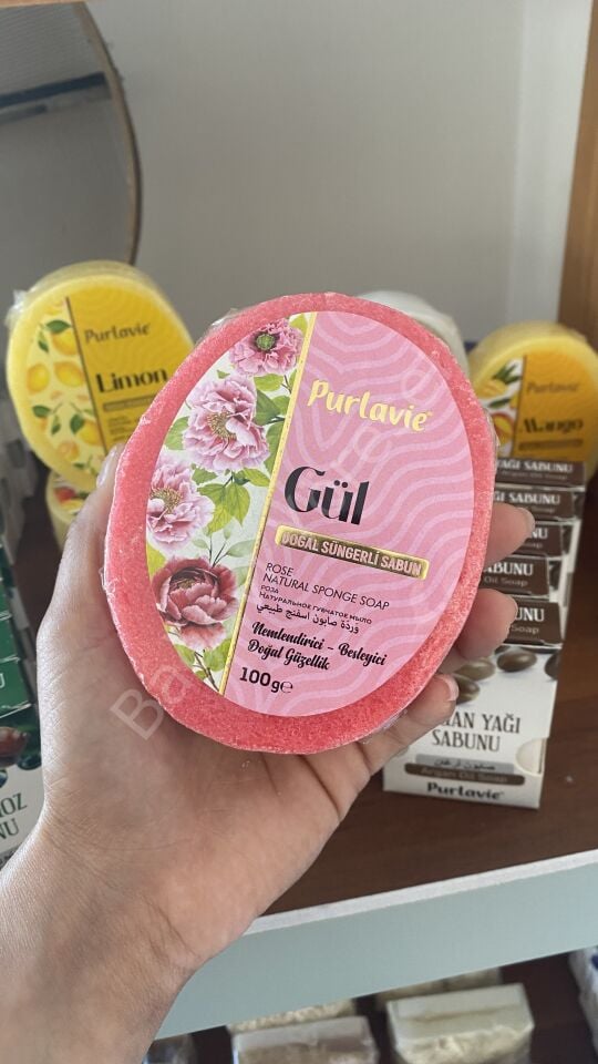 Doğal Süngerli Sabun 100gr **ÇEŞİT SEÇİNİZ