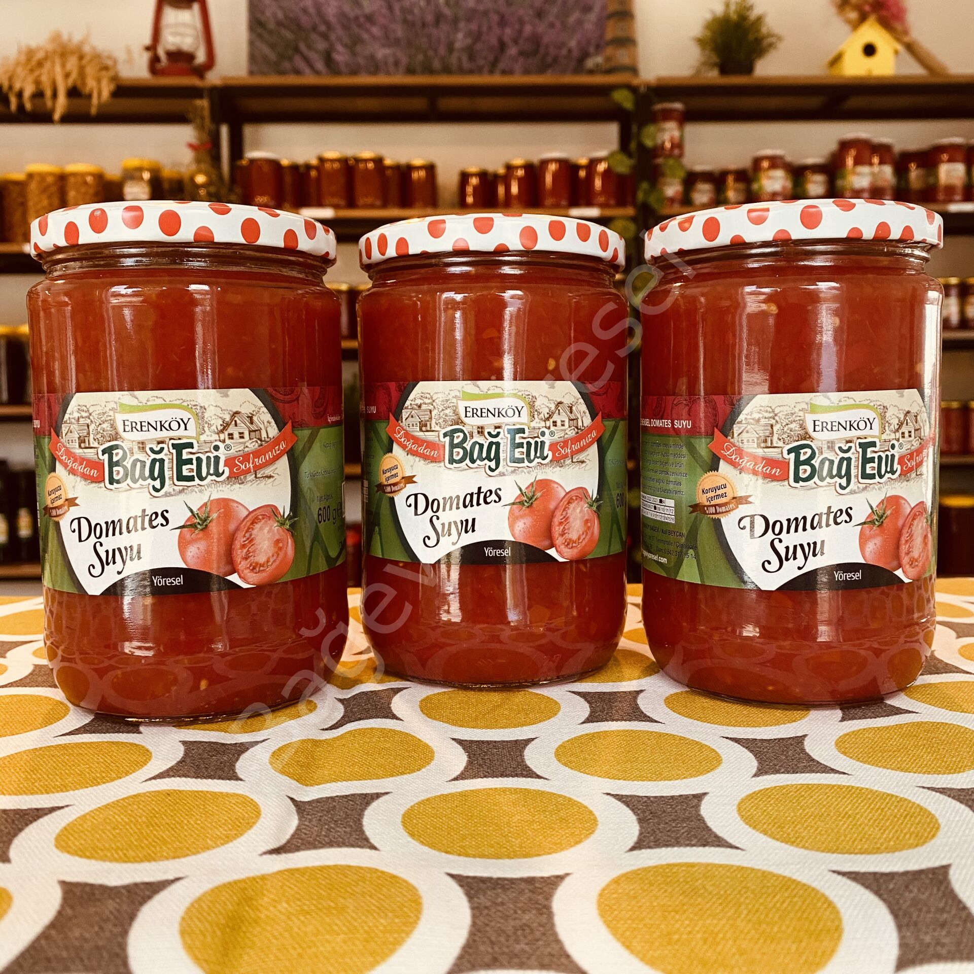 3 adet 600gr Domates Suyu Paketi (yeni sezon)