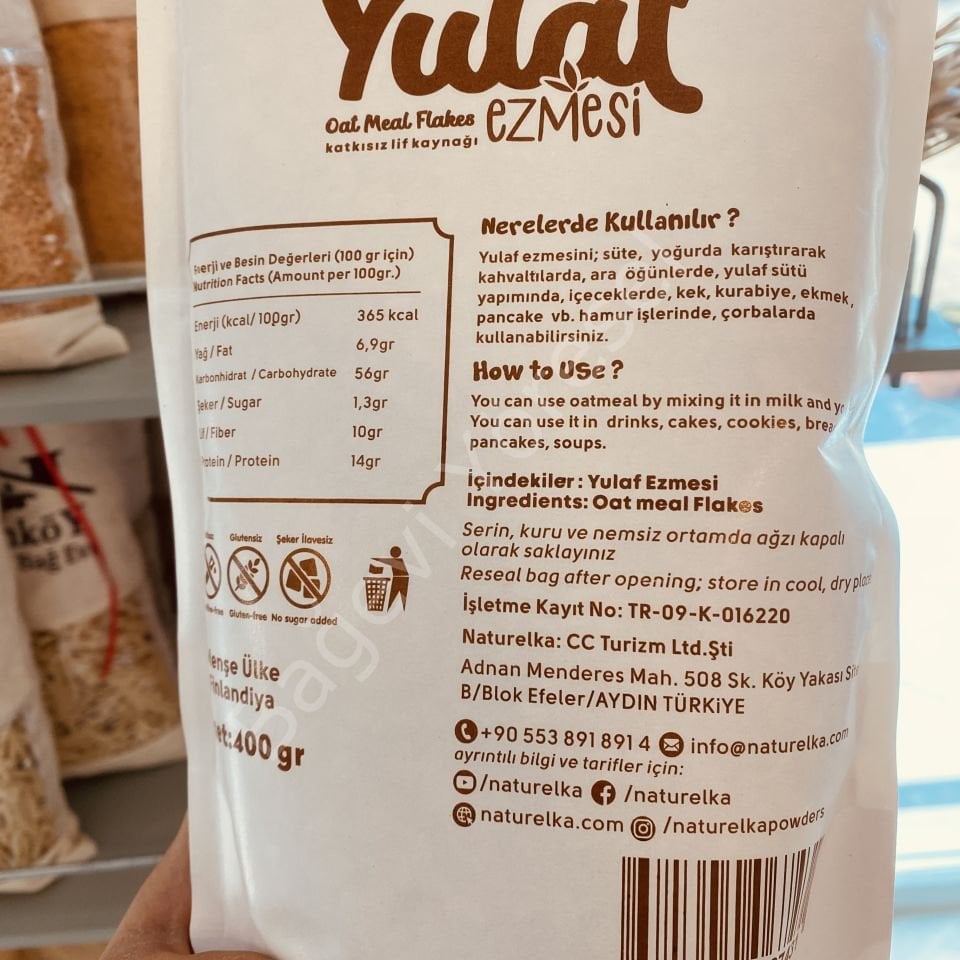 Glutensiz Yulaf Ezmesi 400gr