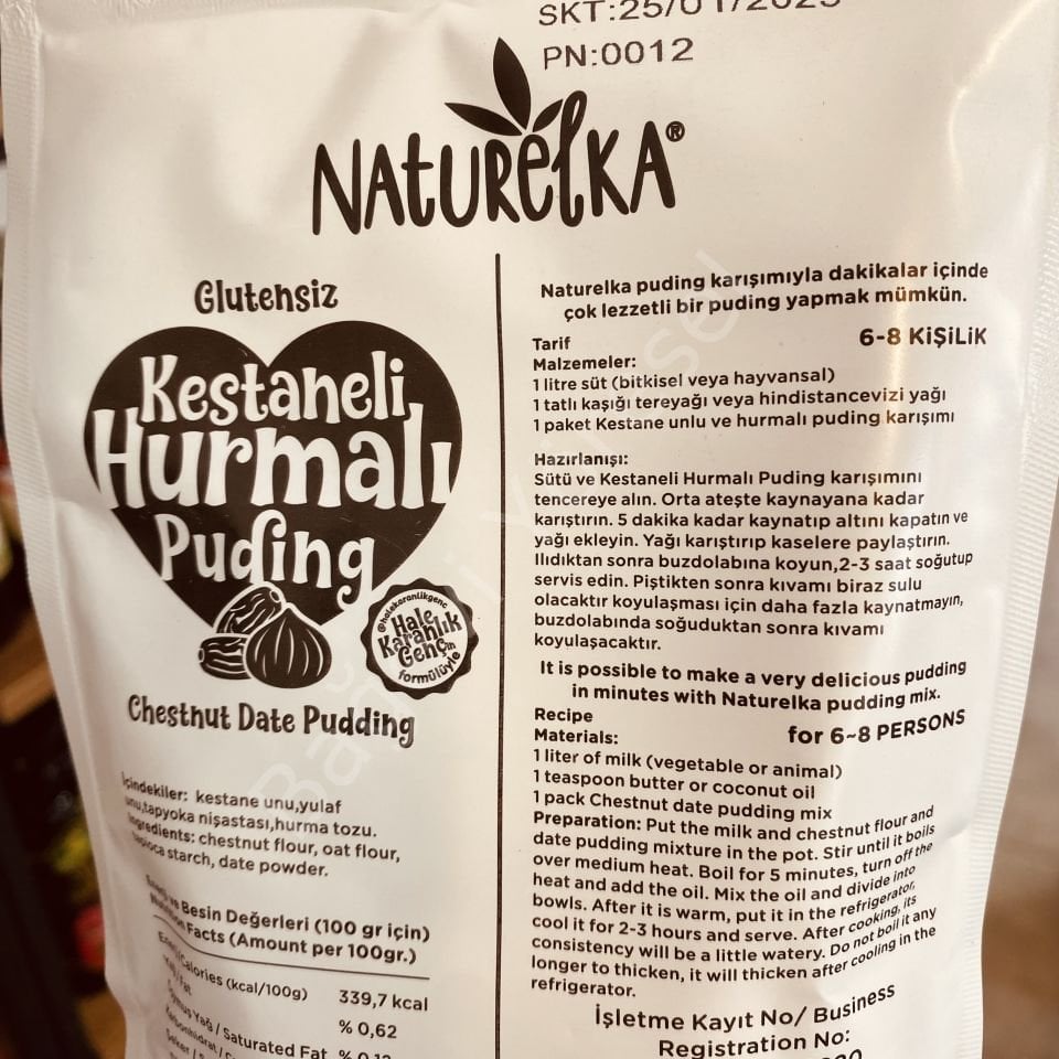 Kestaneli Hurmalı Puding- Glutensiz- 140gr