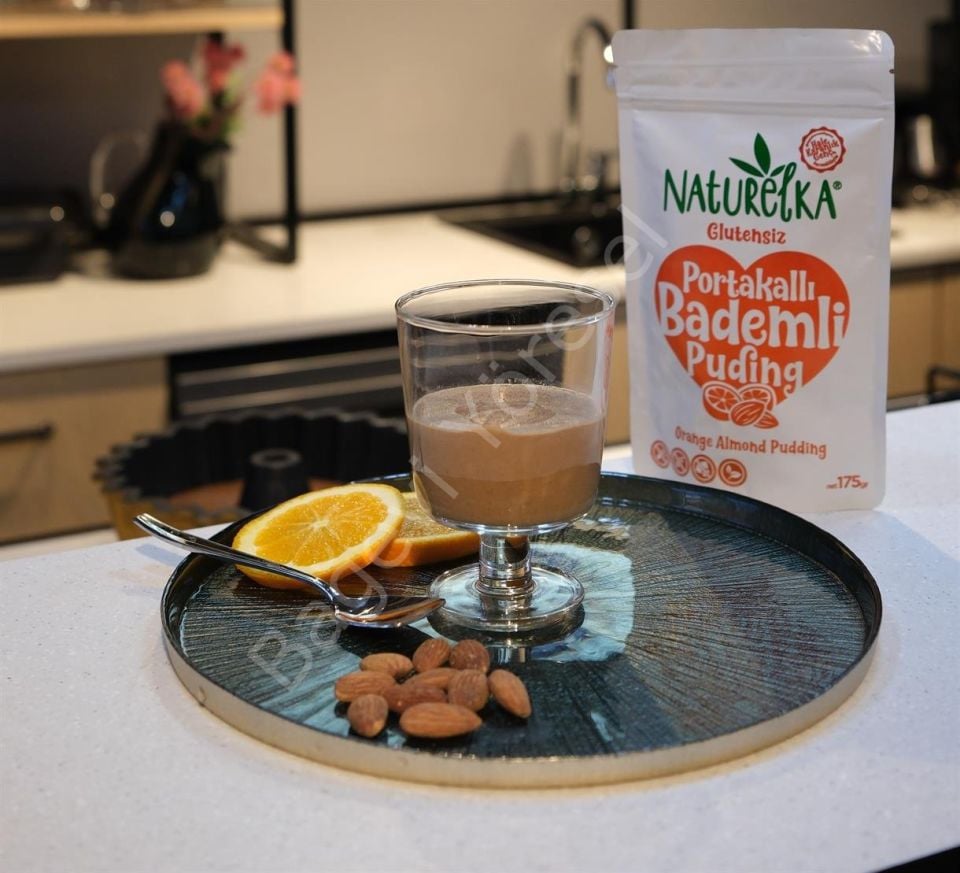 Portakallı Bademli Puding 175gr- glutensiz