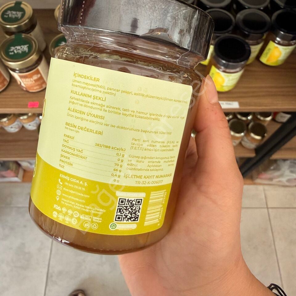 Limon Reçeli 350gr